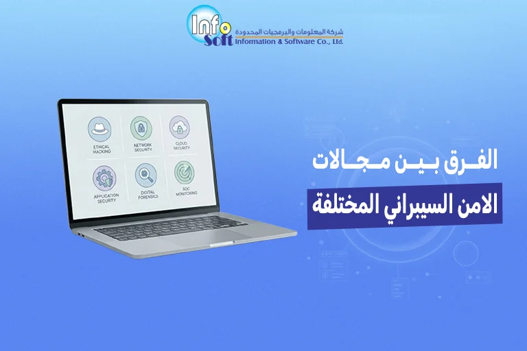 الفرق بين مجالات الامن السيبراني المختلفة